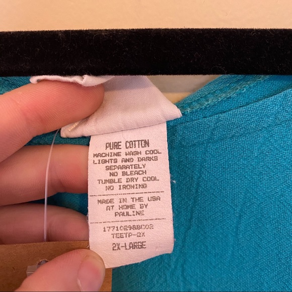 Deva • ocean blue vintage boxy crepe top - Picture 5 of 9